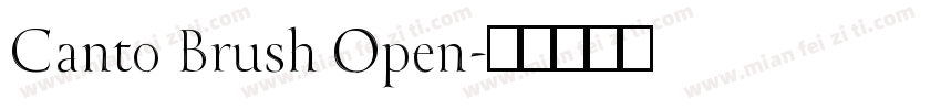 Canto Brush Open字体转换